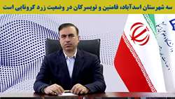 سه شهرستان اسدآباد، فامنین و تویسرکان در وضعیت زرد کرونایی است